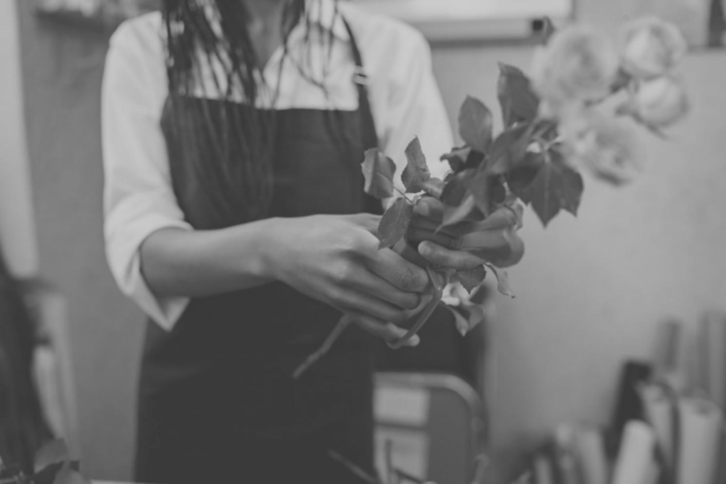 Floristry masterclass in progress